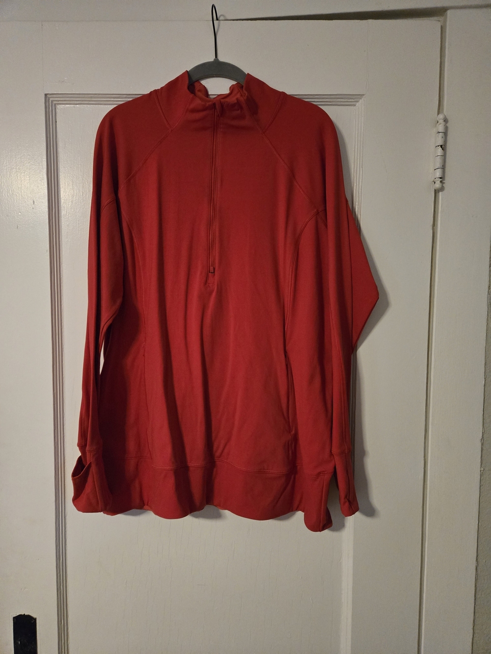 Athleta Red Half-Zip Pullover